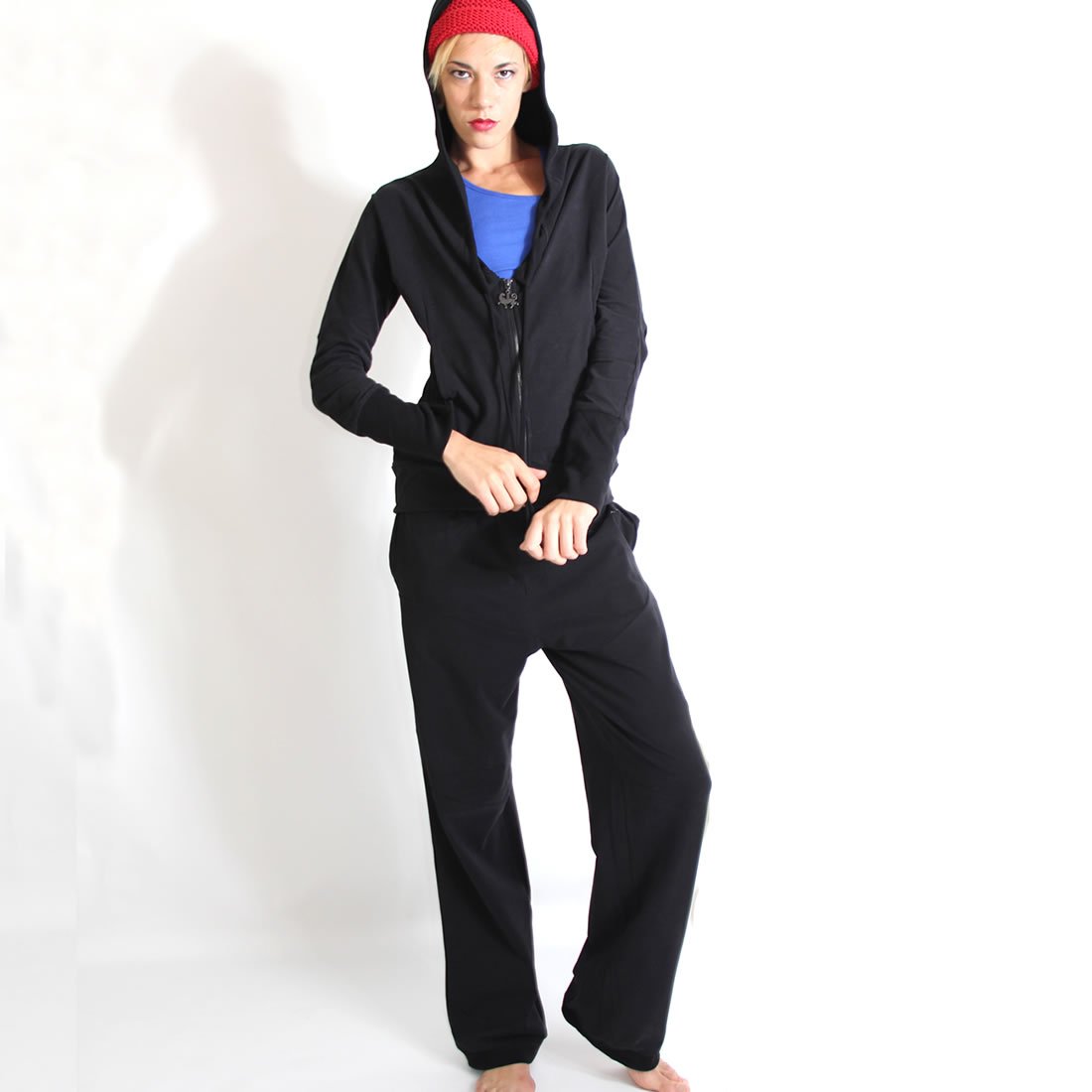 Citizen Cashmere Lounge Pants Women - Pure Cashmere with Drawstring Waist  and Side Pockets Super Soft Hand-Knitted Navy Blue : : Fashion